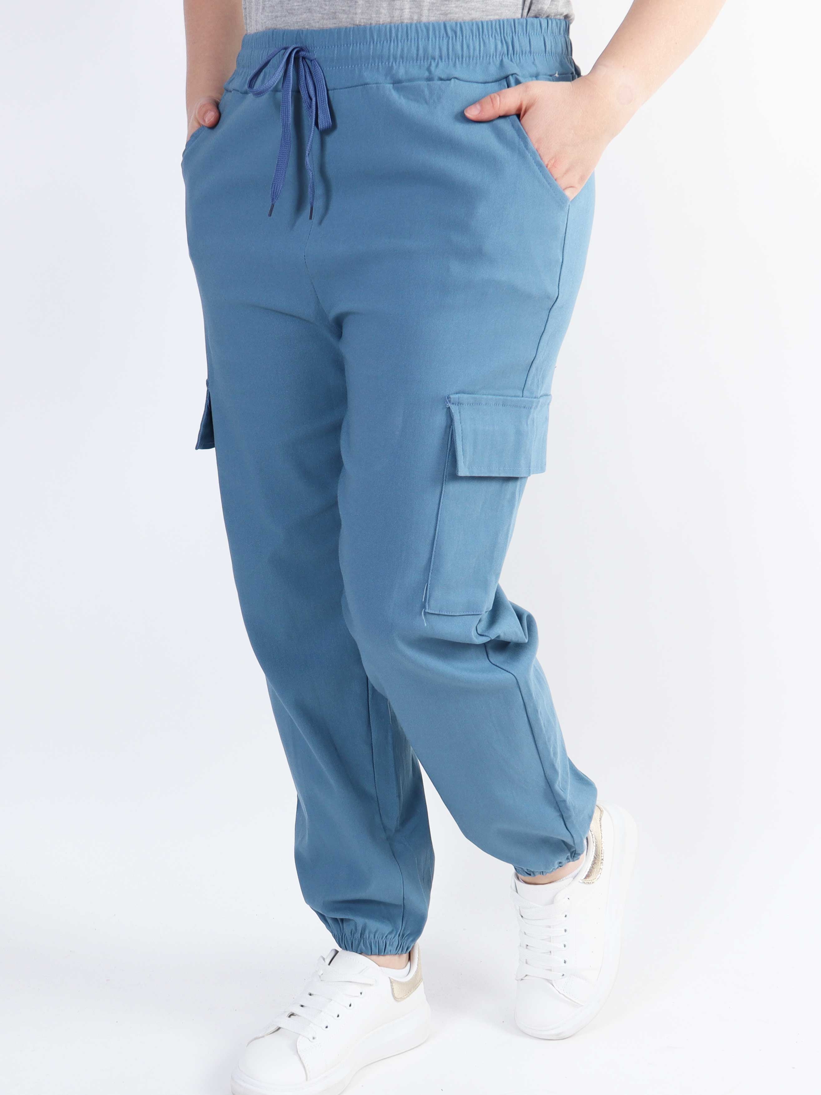 Denise Cargo - Cool byxa med sidofickor och resår i midjan